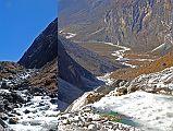 Rolwaling 05 11 Rolwaling Chu Begins At Tsho Rolpa Looking Down The Valley To Na The Rolwaling Chu begins by tumbling from the Tsho Rolpa dam down the Rolwaling Valley, passing Sangma Kharka and Na.